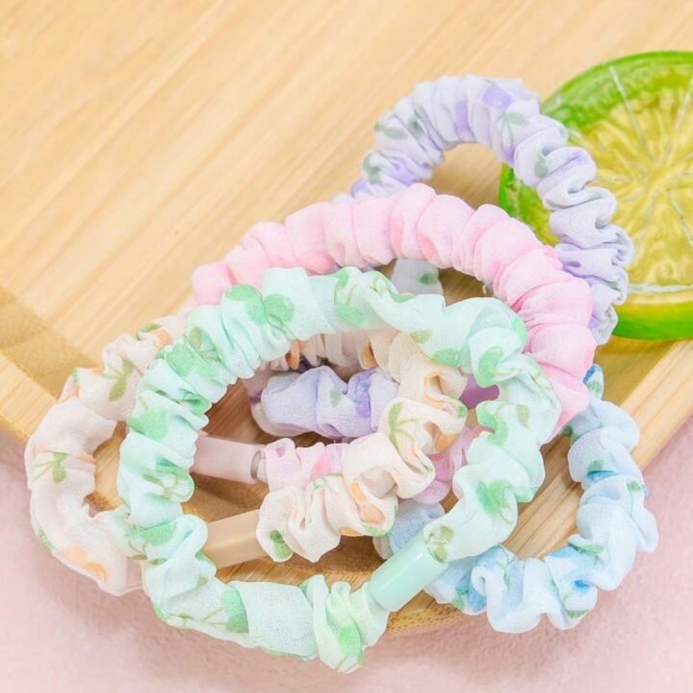 5 mini Scrunchies 🍒🍇🍋🟩🫒🍋